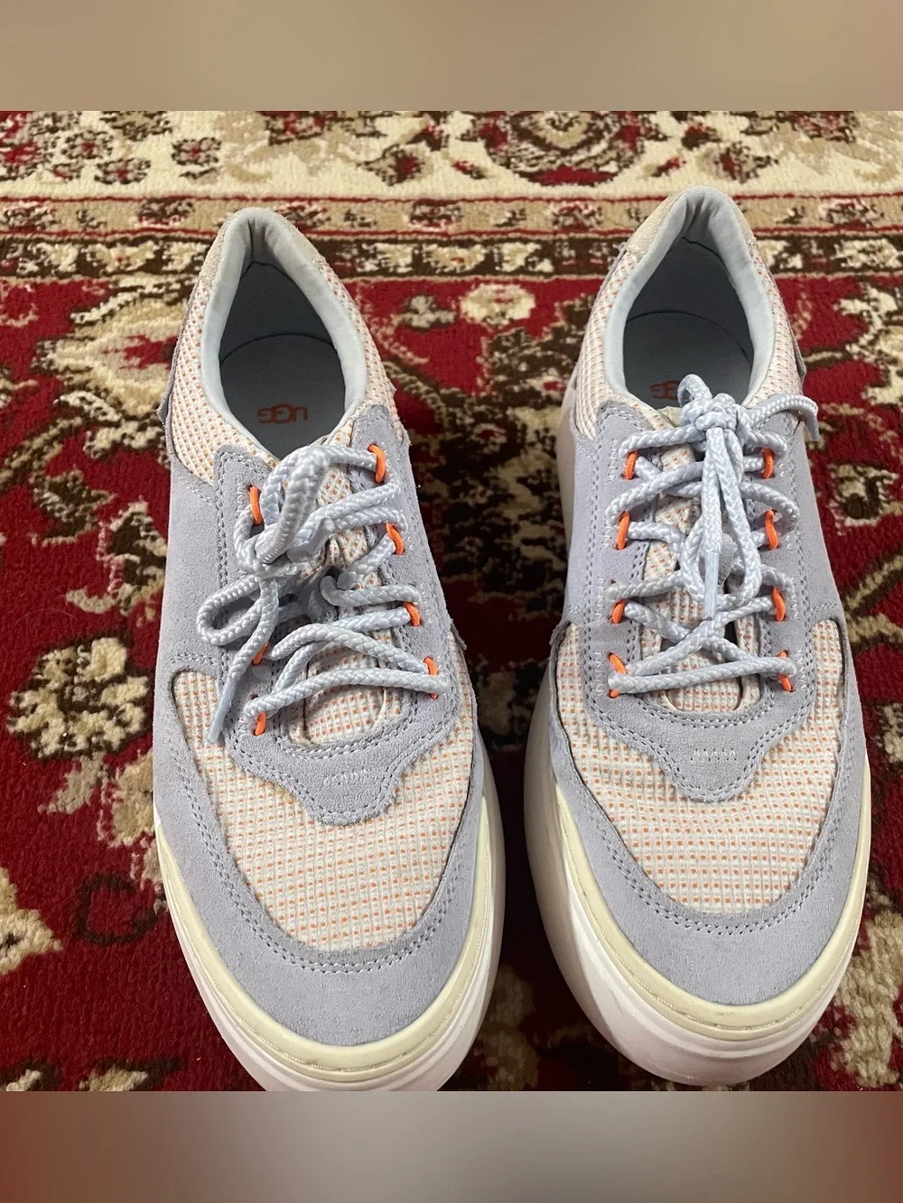Women's UGG Sneakers in Light Blue and Peach